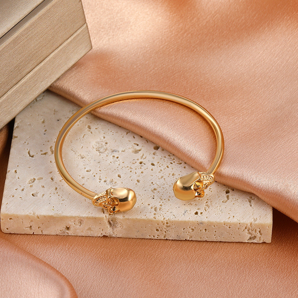 Wholesale Exaggerated Gothic Skull Alloy Bracelets